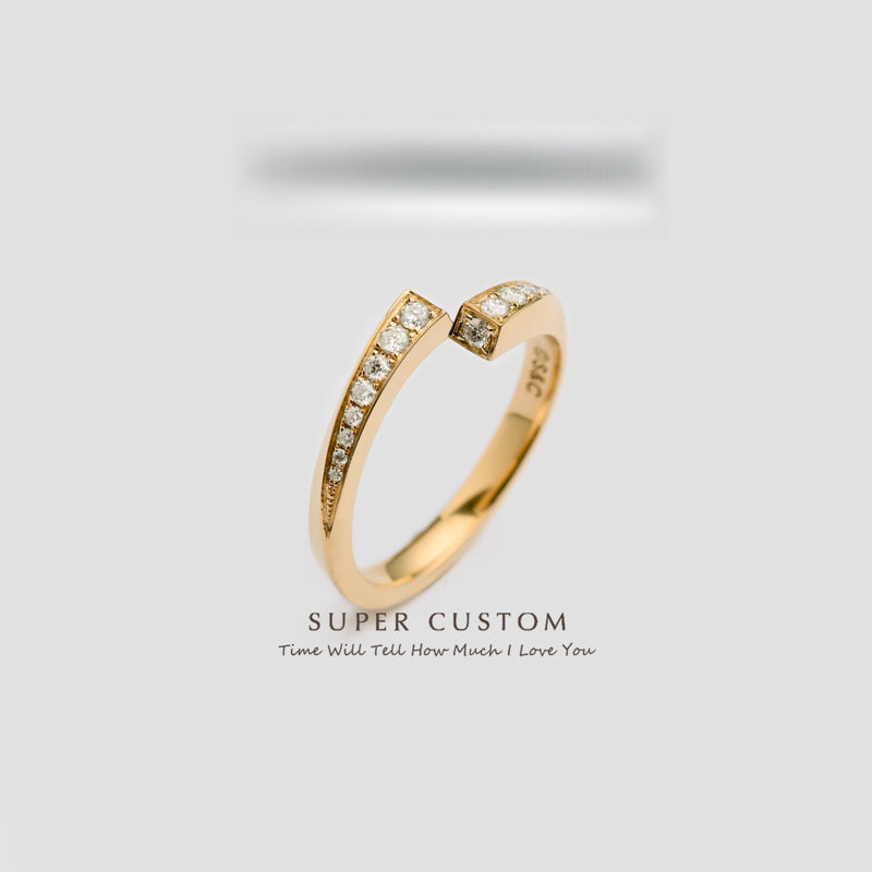 “Love Has No Boundaries” Customized Couple's Rings Bands Wedding Band 18K Gold Wedding Band